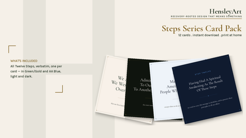 Steps Series recovery card pack, storefront banner