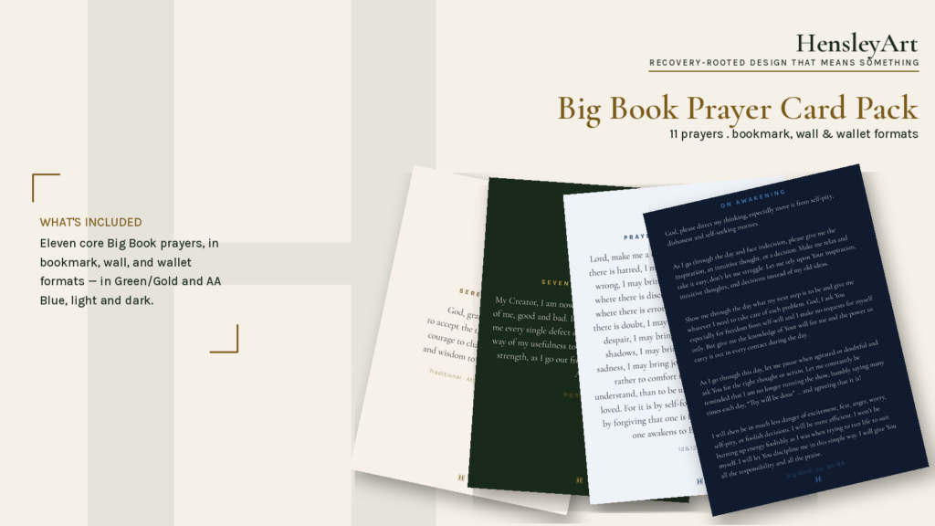 Big Book Prayer Card Pack, storefront banner